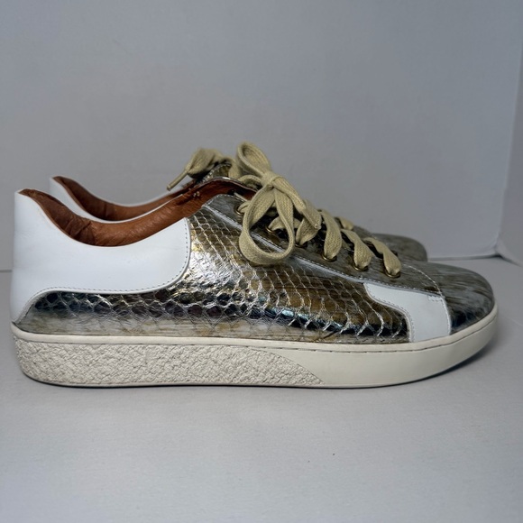 Chocolat Blu Nori Gold & White Sneakers - Picture 4 of 9